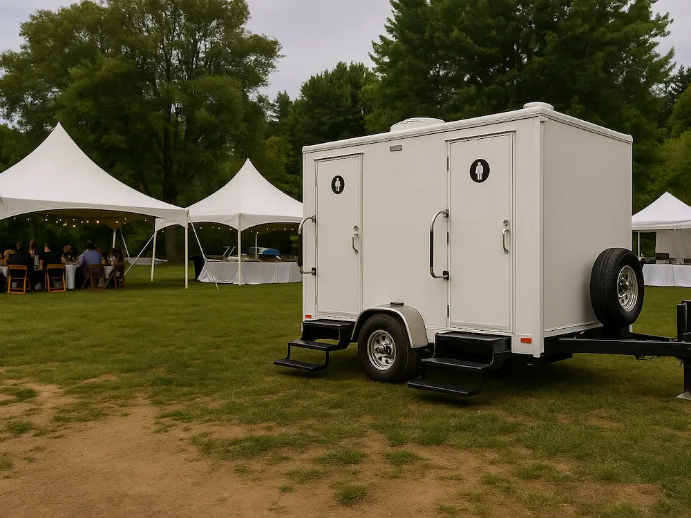 Luxury restroom trailers