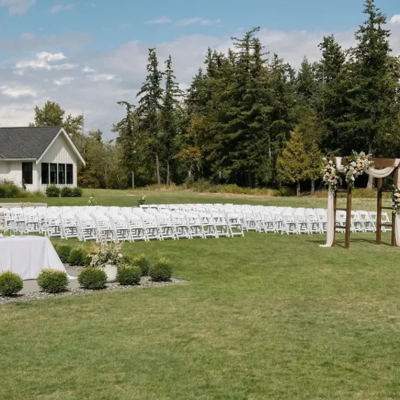 outdoor ceremony setup